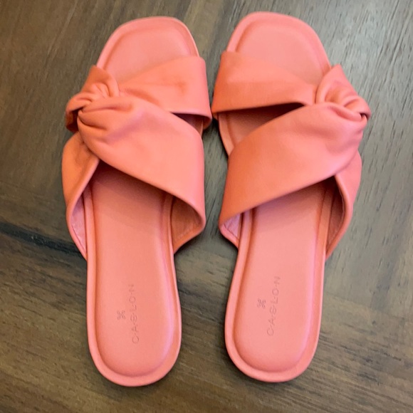Nordstrom Caslon Canari Buttery Soft Slide Sandals - Picture 2 of 8